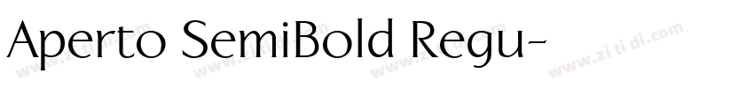 Aperto SemiBold Regu字体转换